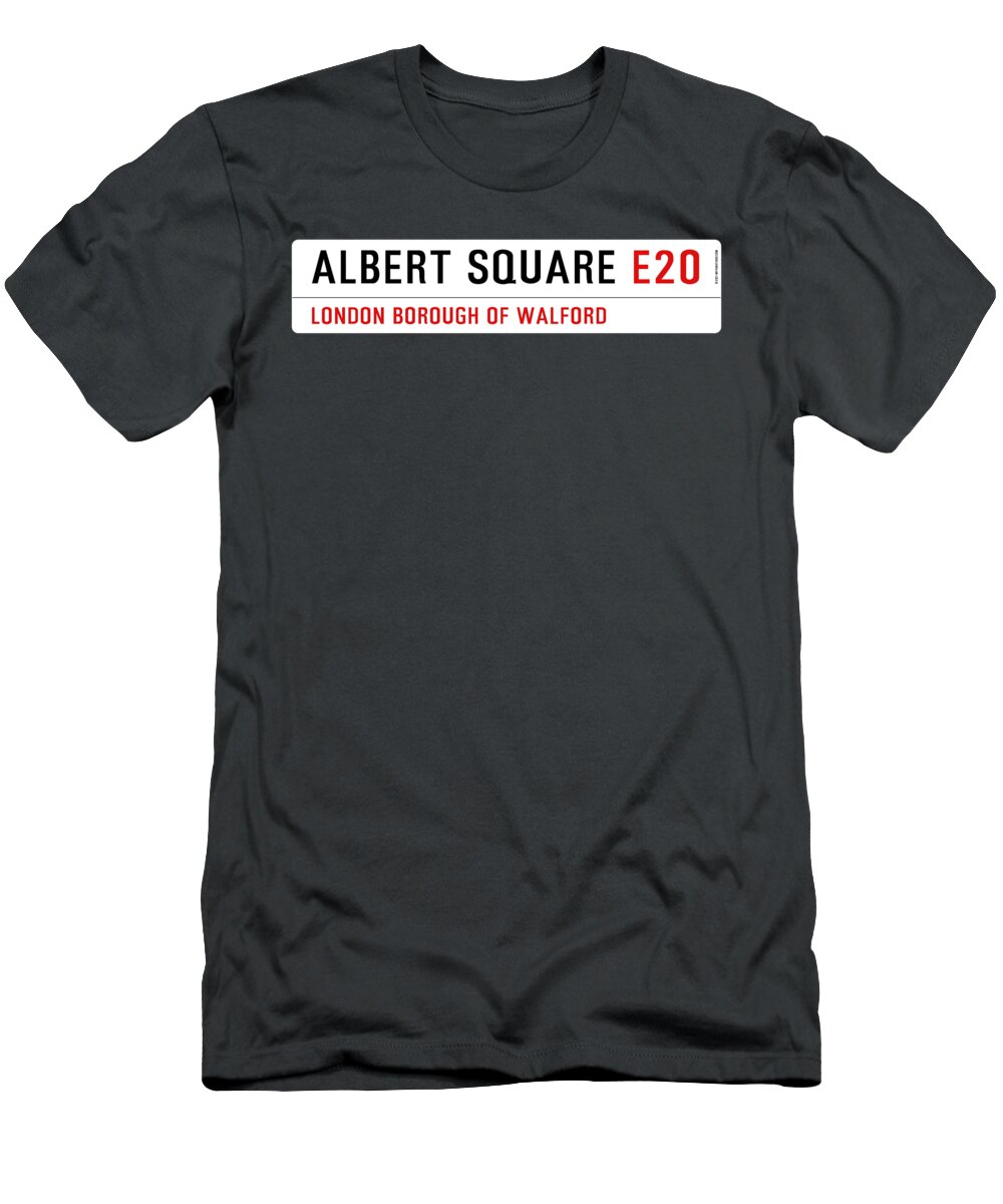 Eastend T-Shirt featuring the painting EastEnders - ALBERT SQUARE, London Street Sign by Asar Studios by Celestial Images