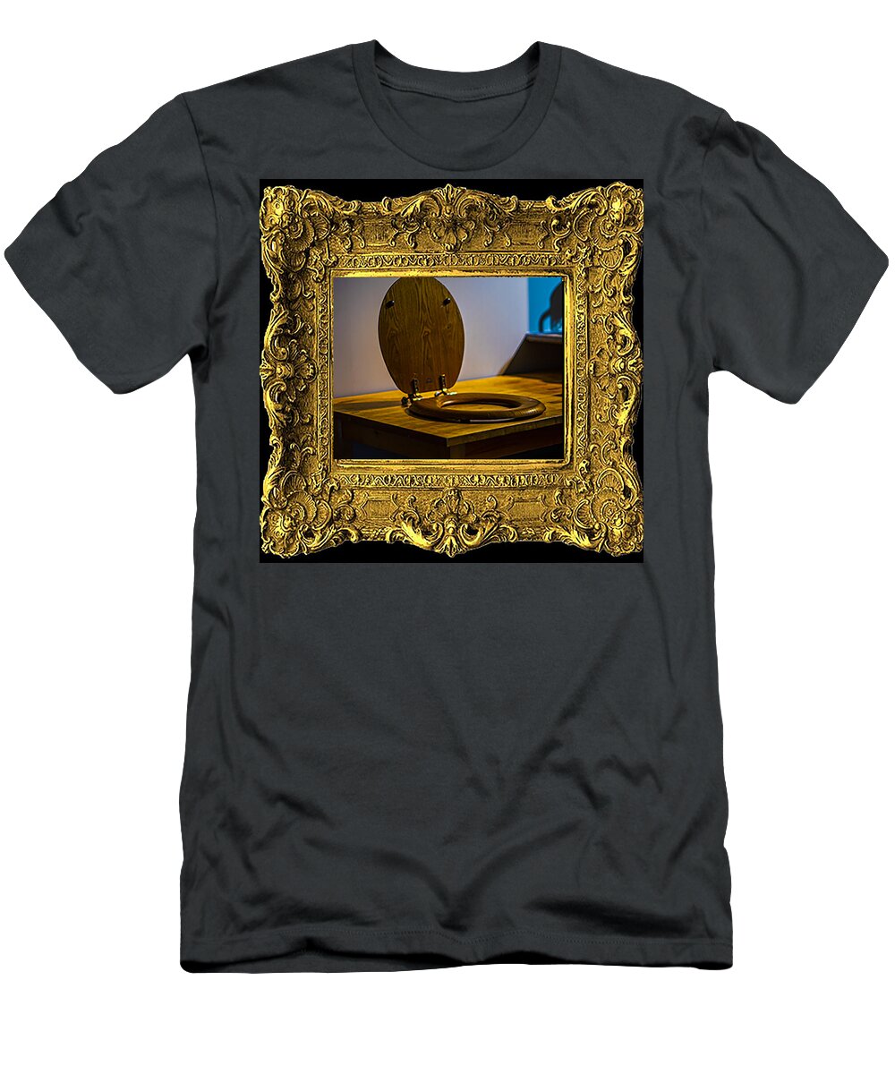  T-Shirt featuring the digital art Eating and Drinking From the Toilet of Religion by Jerald Blackstock