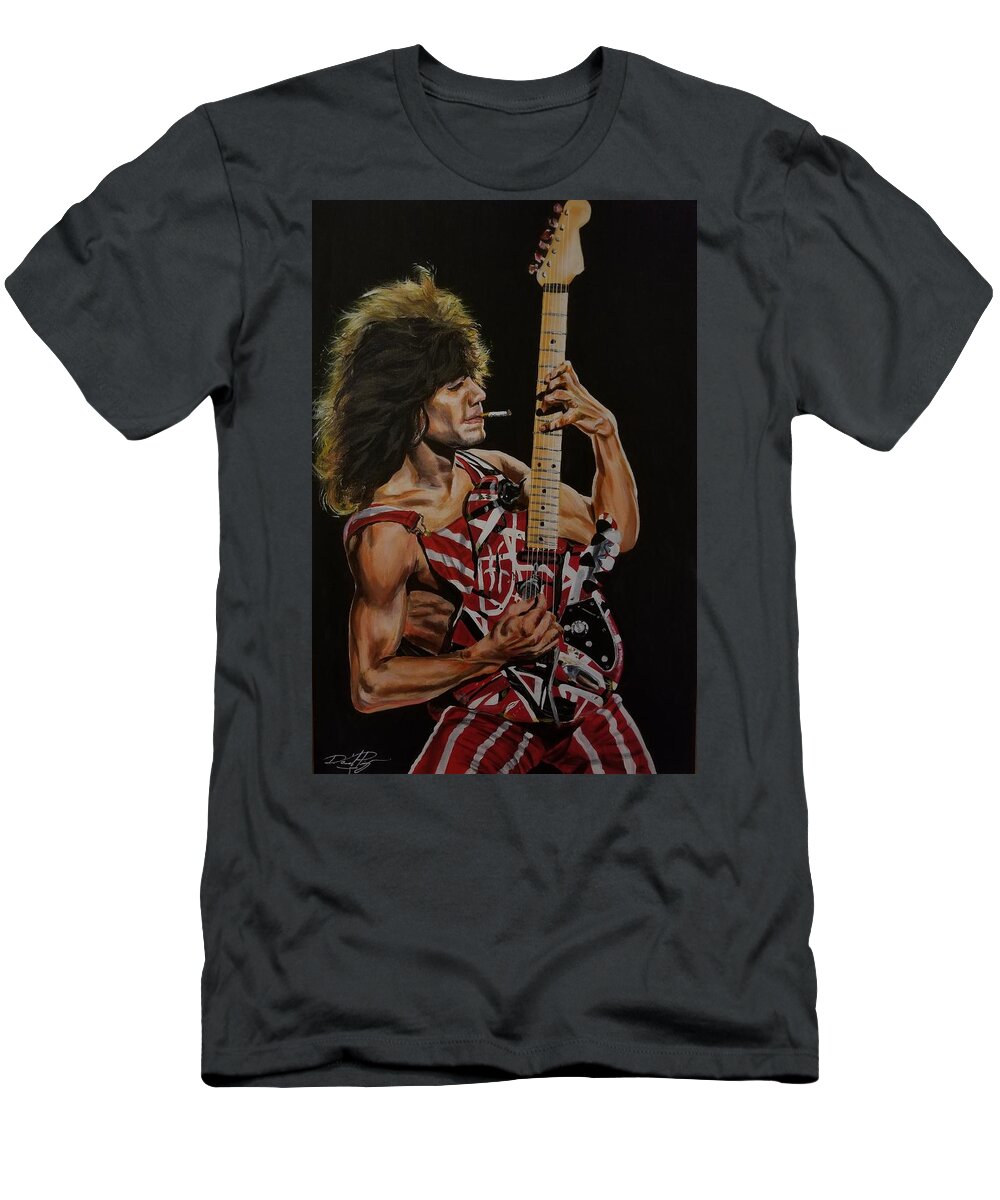 gør ikke Alternativt forslag mode Eddie Van Halen T-Shirt by David Peninger - Pixels