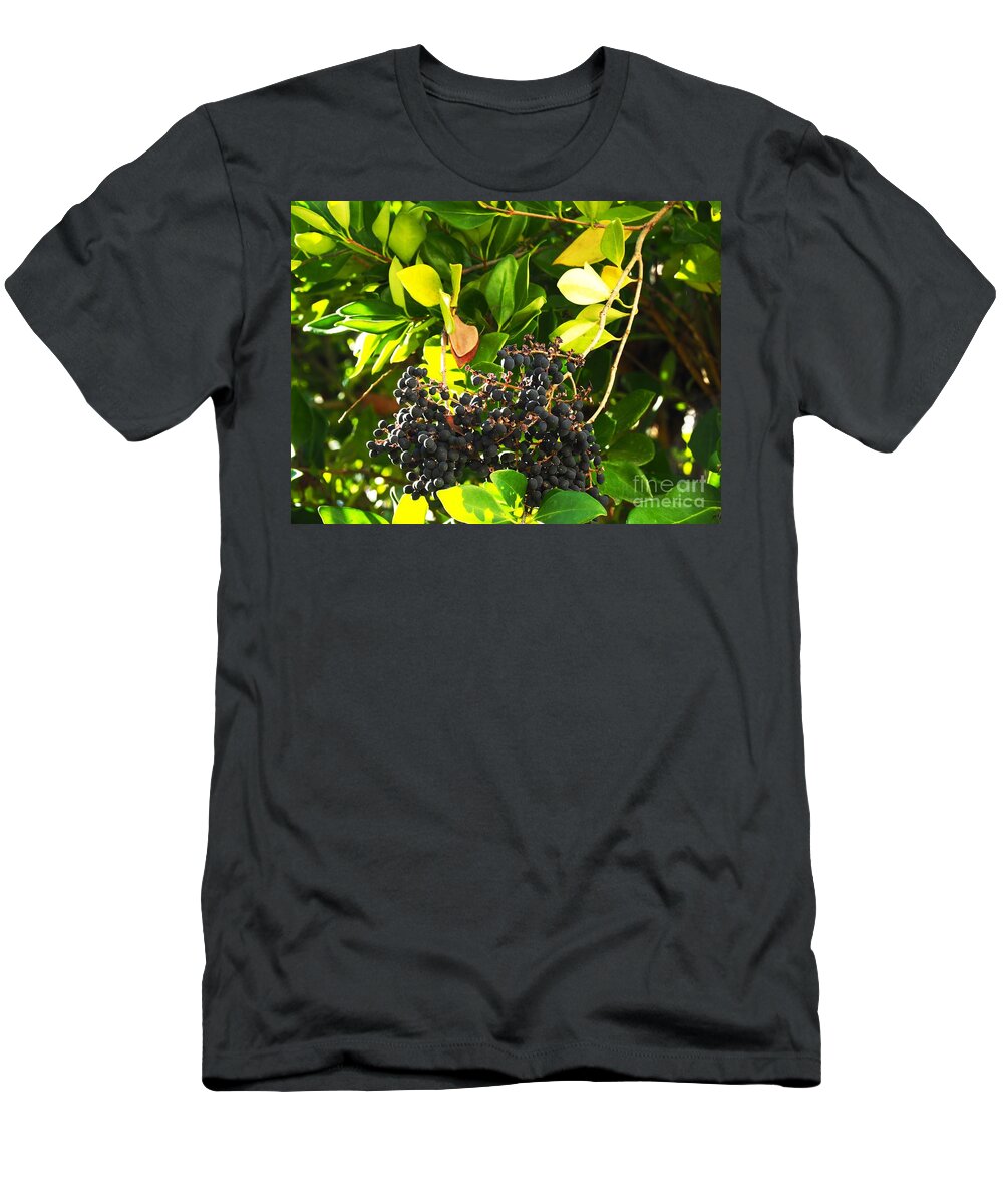 Botanical T-Shirt featuring the photograph Elderberry Bird Feeder by Richard Thomas