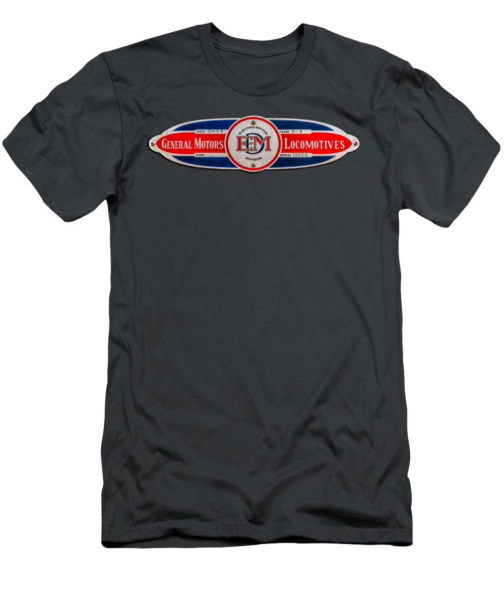 Railroad T-Shirt featuring the photograph Electro Motive Division by Enzwell Designs