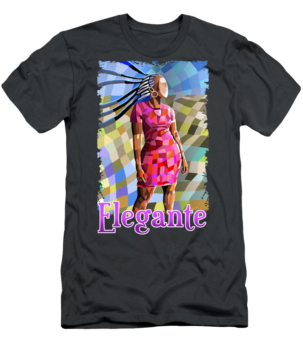Sexy T-Shirt featuring the painting Bold Elegance by Anthony Mwangi