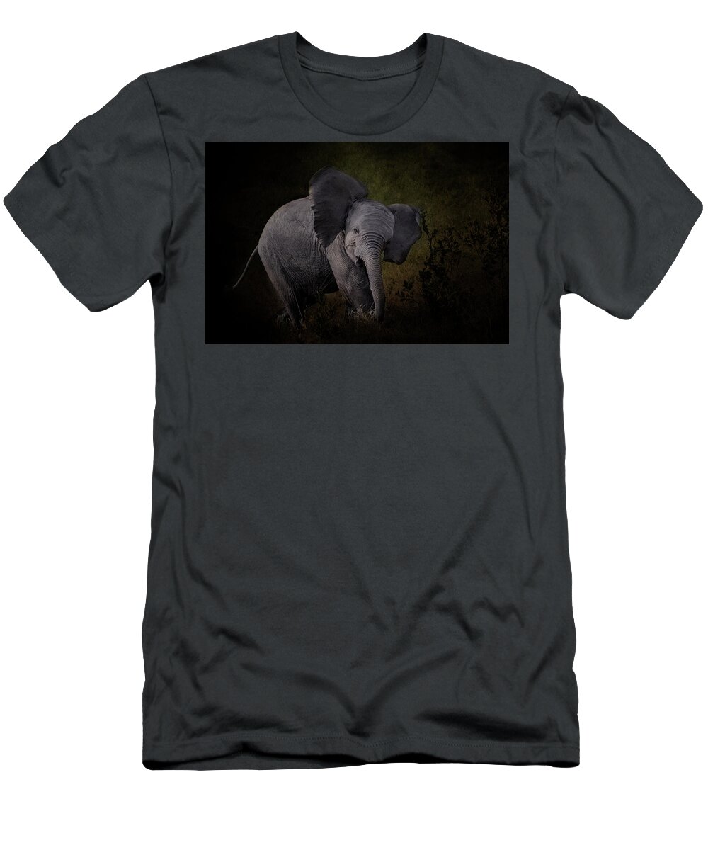 Elephant T-Shirt featuring the photograph Elephant Calf by Diana Andersen