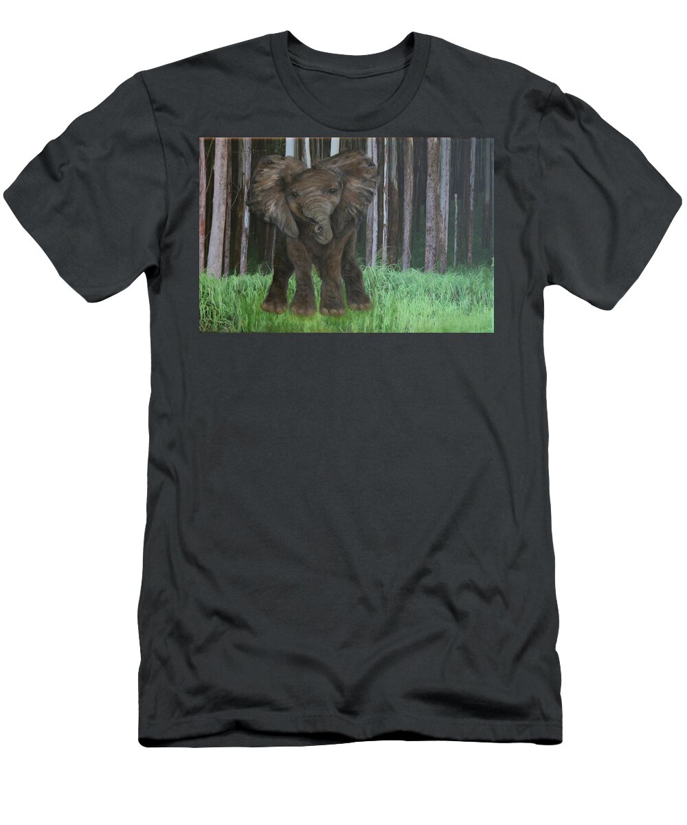 Art T-Shirt featuring the painting Elephant by Tammy Pool