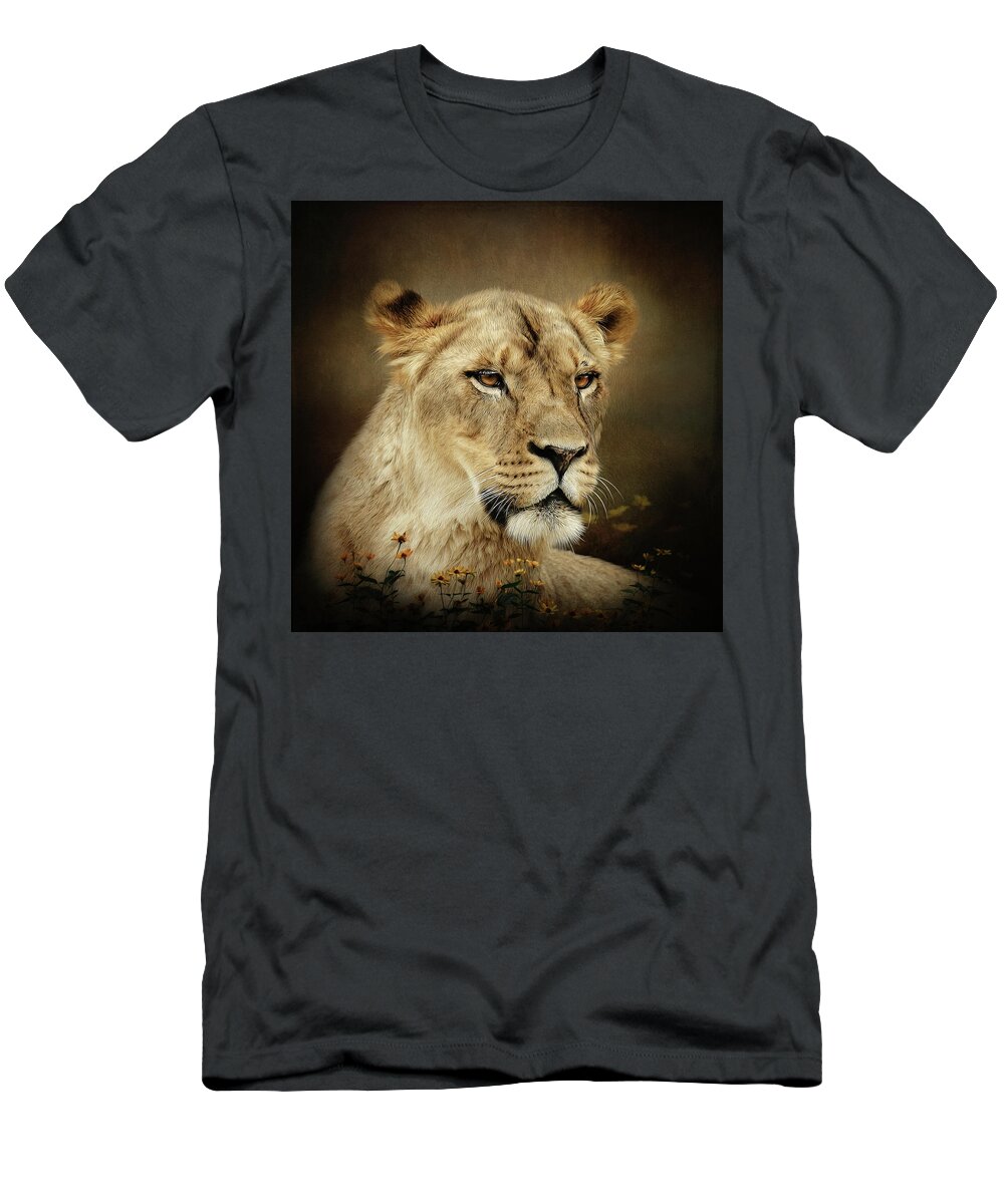 Lioness T-Shirt featuring the digital art Elsa by Maggy Pease