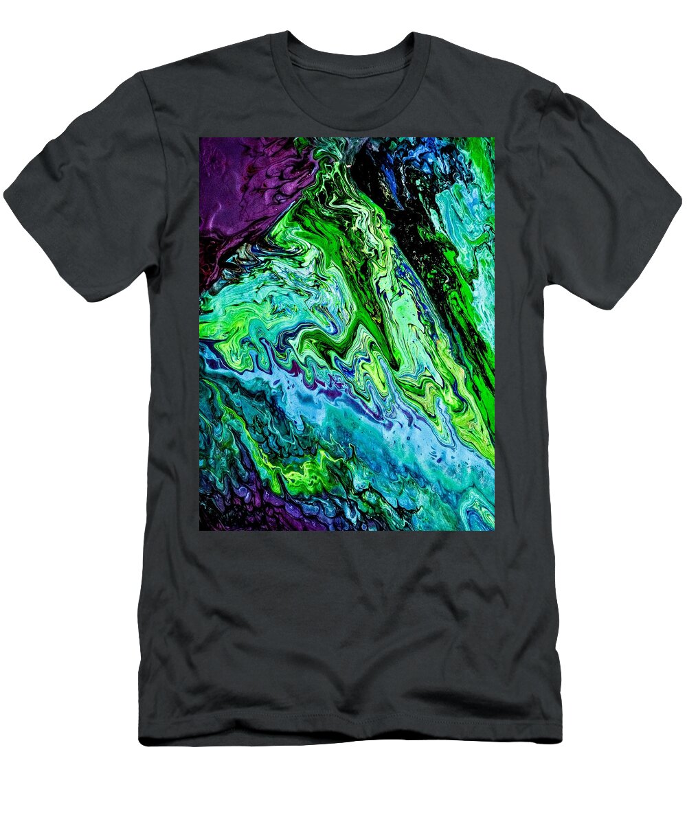 Emerald T-Shirt featuring the painting Emerald Isle by Anna Adams