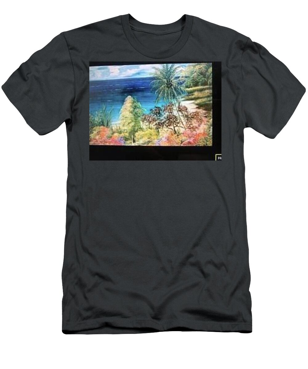 Breathtaking View Captured By Artins Cherry Stewart Joseph T-Shirt featuring the painting Enchante by Cheery Stewart Josephs