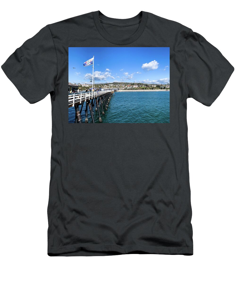Pier T-Shirt featuring the photograph End Of The Pier by Brian Eberly