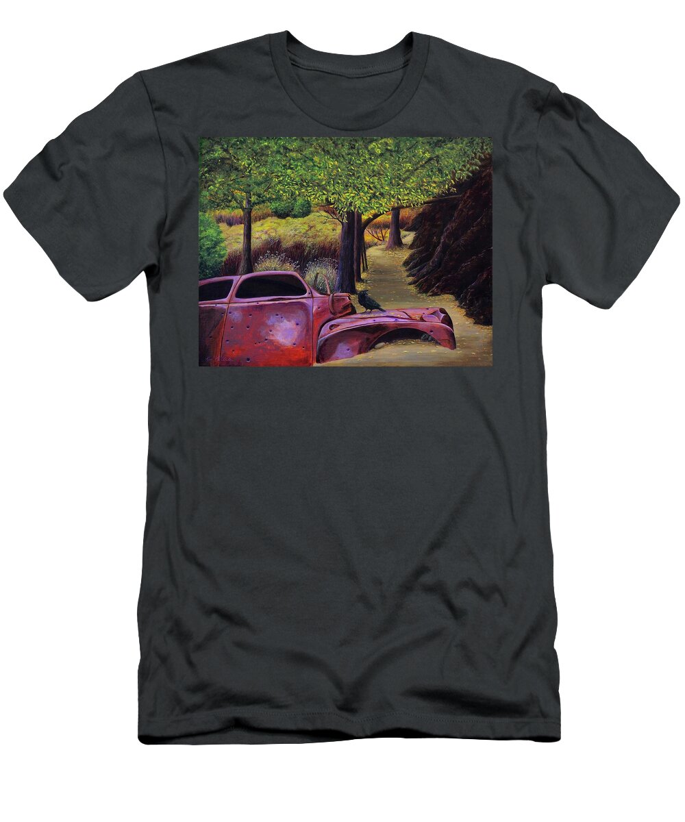 Kim Mcclinton T-Shirt featuring the painting End of the Road by Kim McClinton