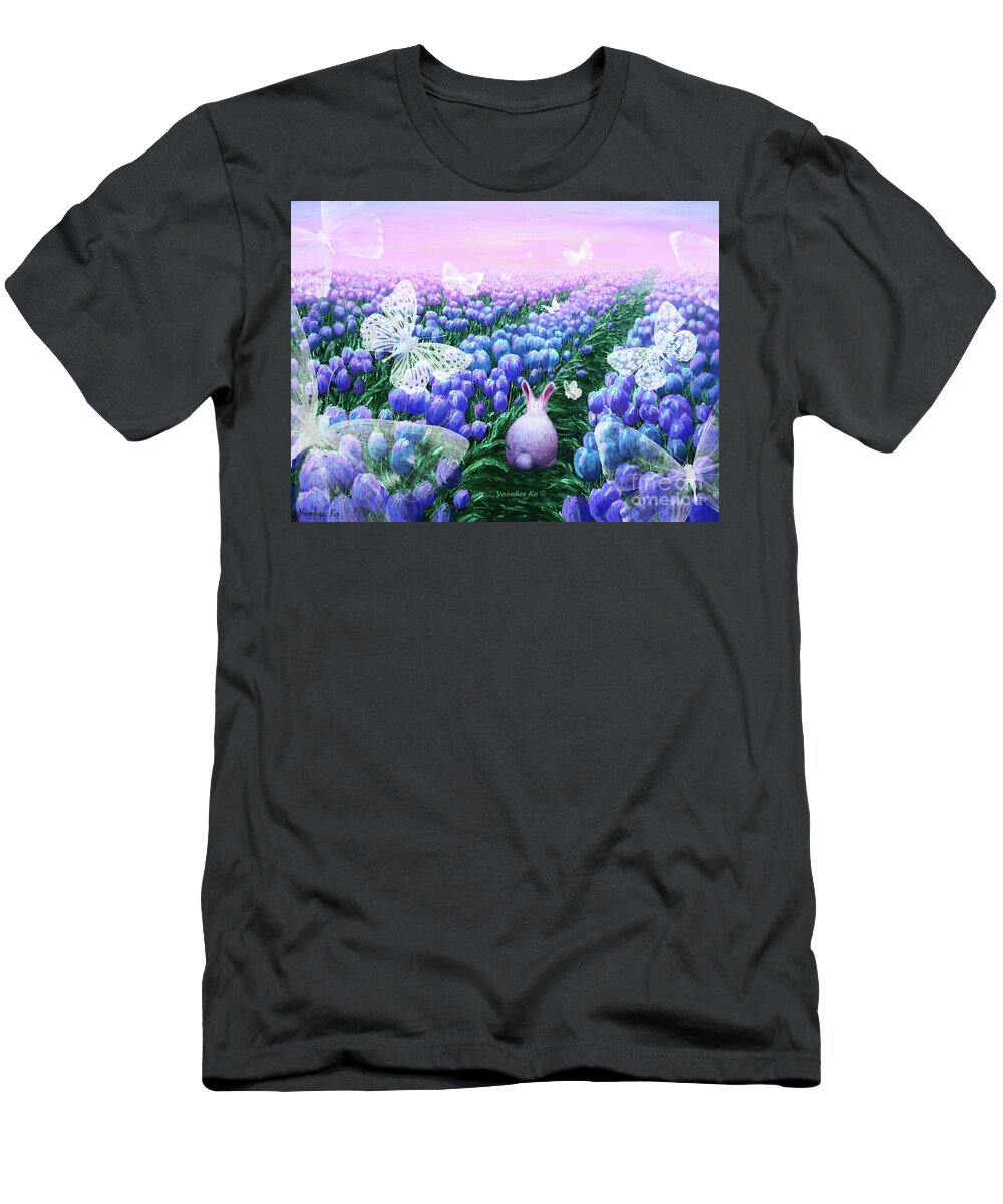 Landscape T-Shirt featuring the painting Endless Dream by Yoonhee Ko