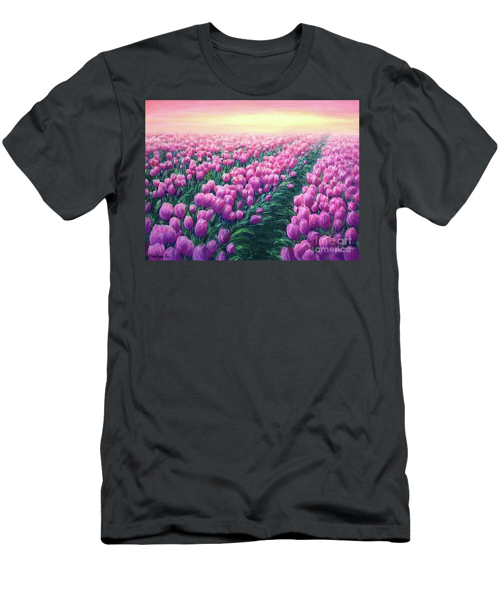 Landscape T-Shirt featuring the painting Endless by Yoonhee Ko