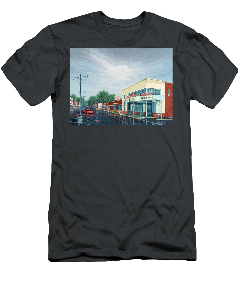 Landscape T-Shirt featuring the painting Englewood District by George Lightfoot