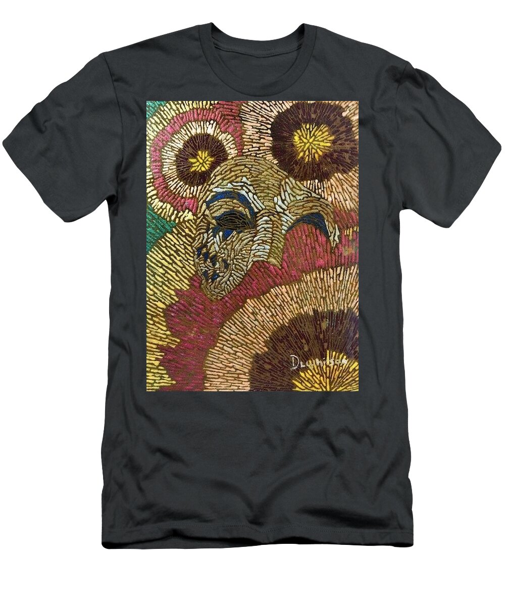 Masquerade T-Shirt featuring the painting Enjoy by Darren Whitson