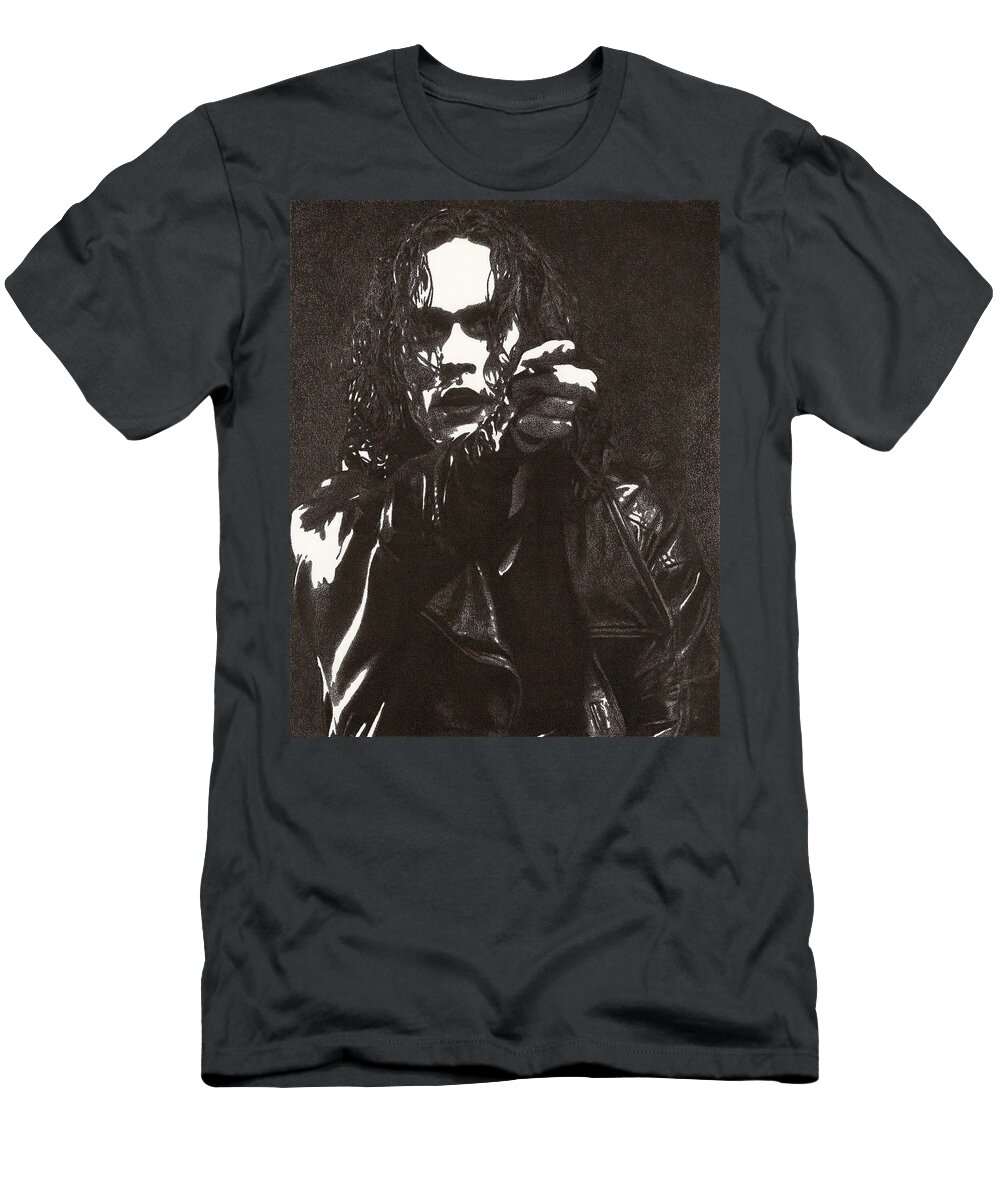 The Crow T-Shirt featuring the drawing Eric Draven by Mark Baranowski