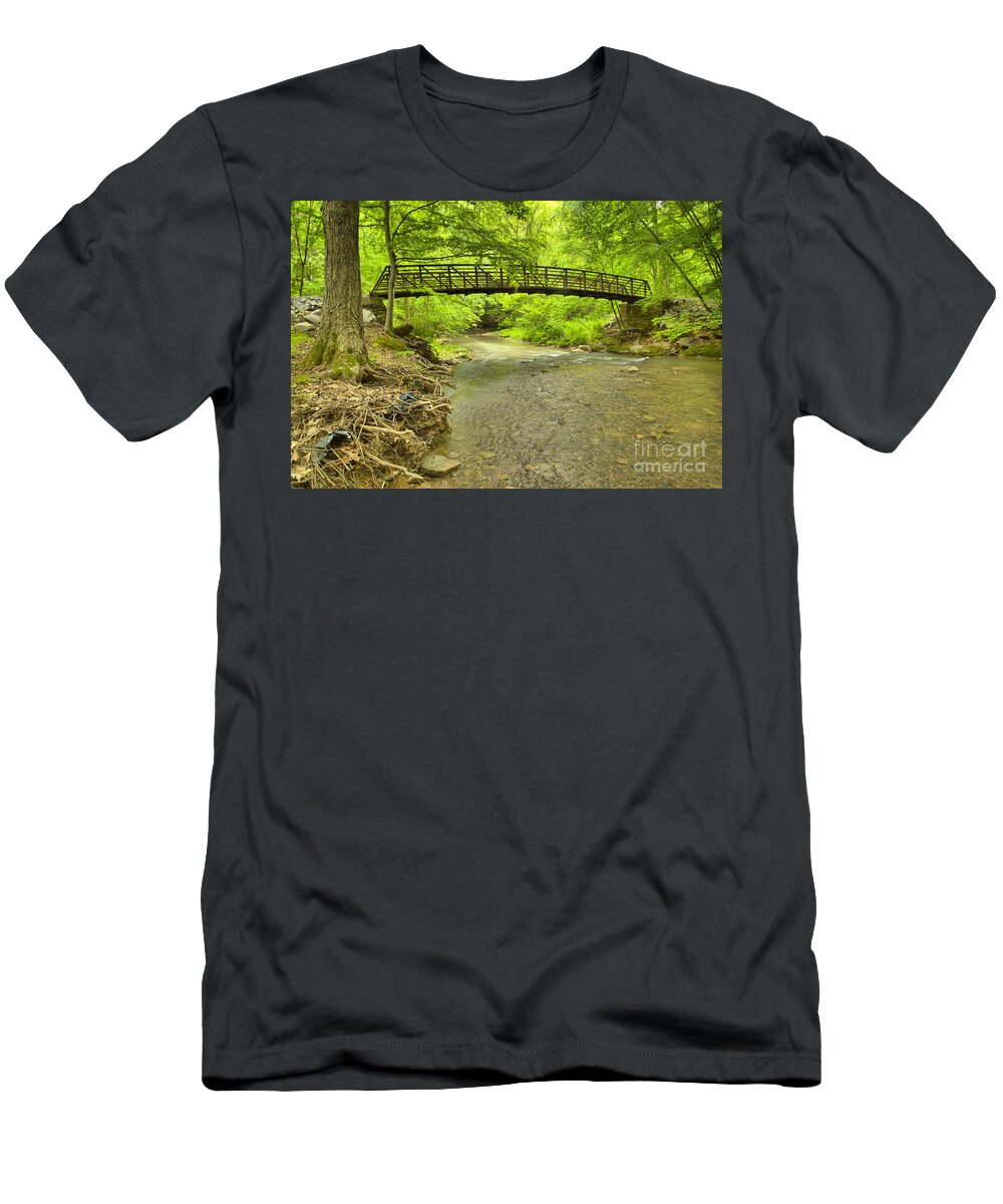 Murrysville T-Shirt featuring the photograph Erosion By The Duff Park Bridge by Adam Jewell