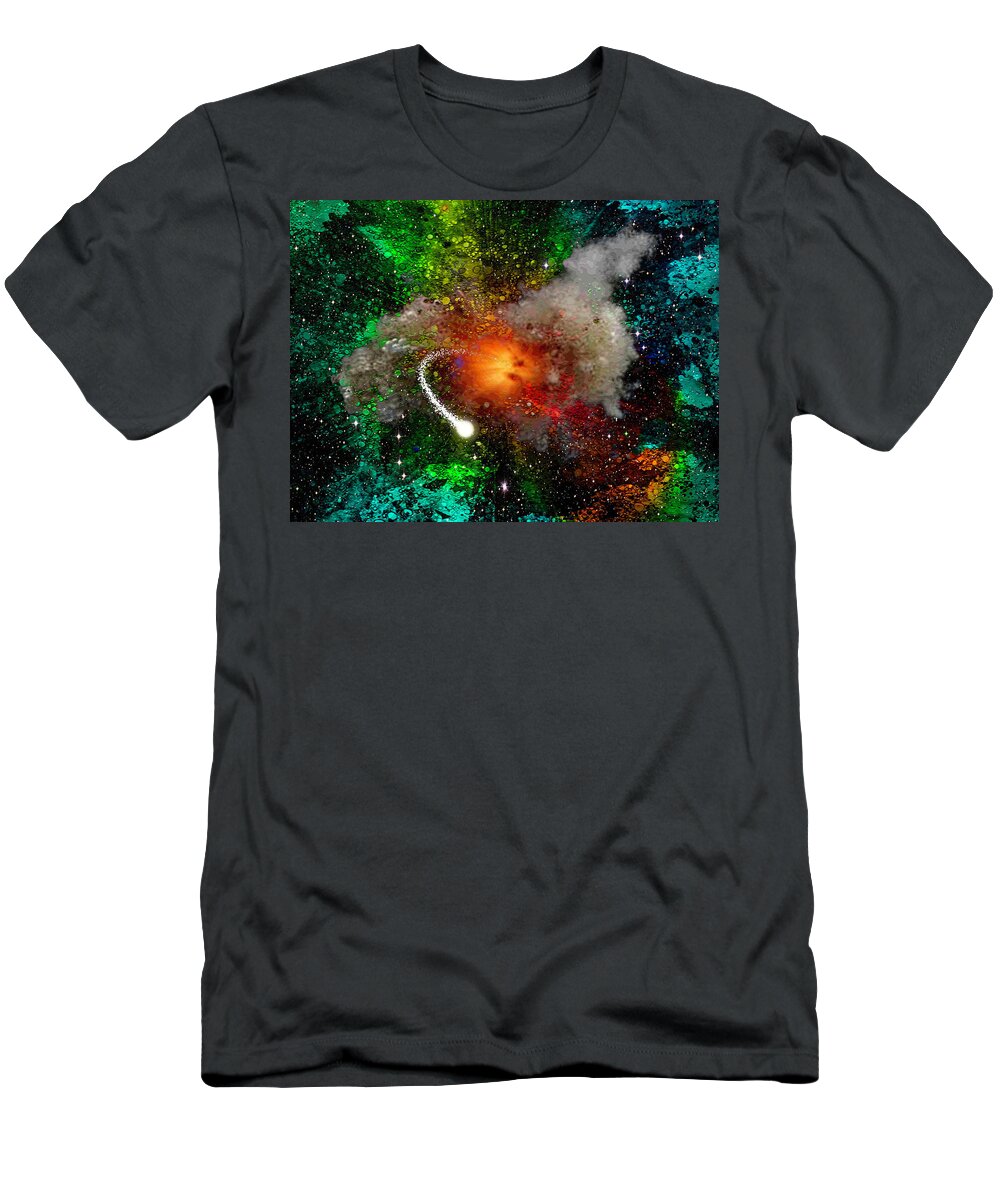 Abstract T-Shirt featuring the digital art Escape by Don White Artdreamer