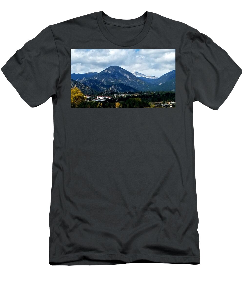 Mountains T-Shirt featuring the photograph Estes Park by Karen Stansberry