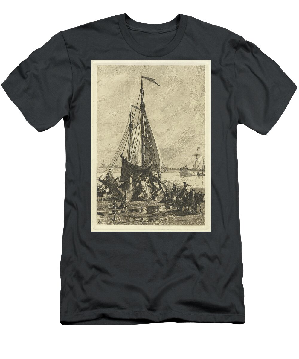 Dutch T-Shirt featuring the painting Etsning hollandska by MotionAge Designs