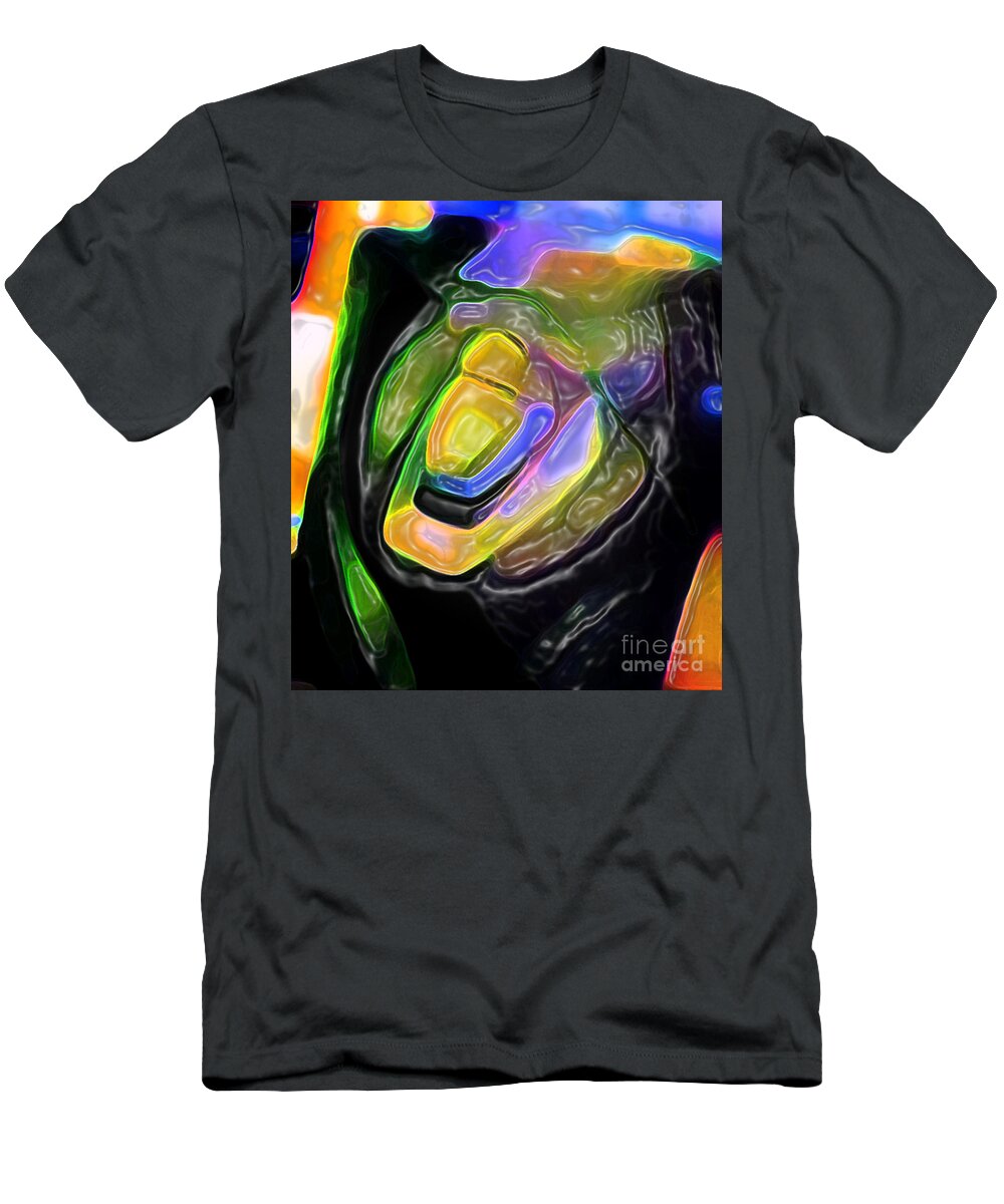 The “euphoria “series Is A Digital Creation Of An Original Acrylic Painting Entitled T-Shirt featuring the digital art Euphoria 5 by Aldane Wynter