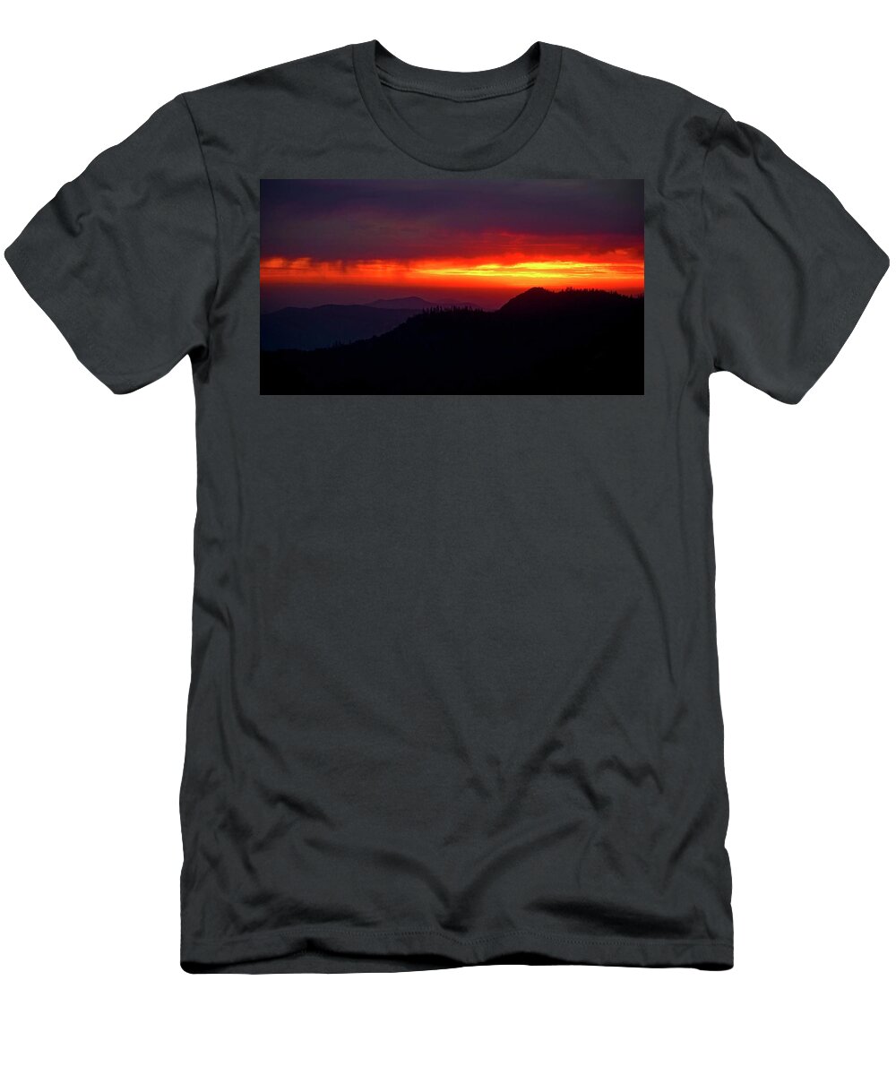 Sunset T-Shirt featuring the photograph Evening Glow by Brett Harvey