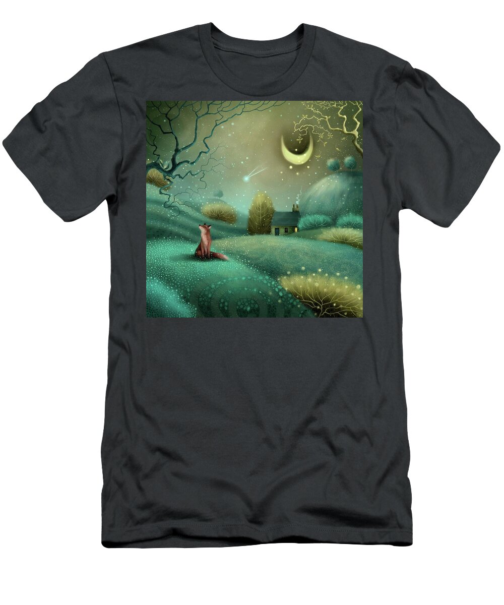 Wildlife T-Shirt featuring the painting Evening Song by Joe Gilronan
