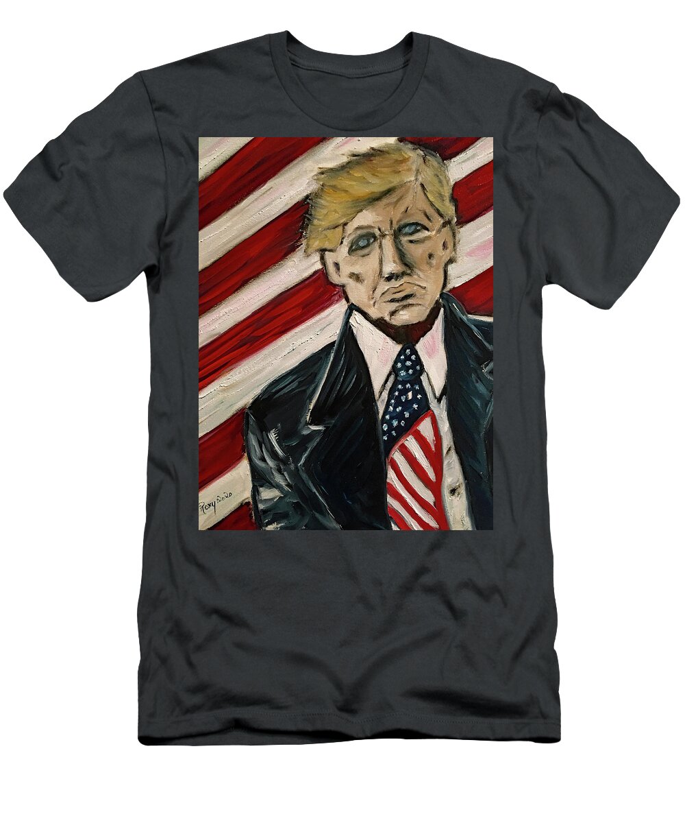 Trump T-Shirt featuring the painting Face of Freedom by Roxy Rich