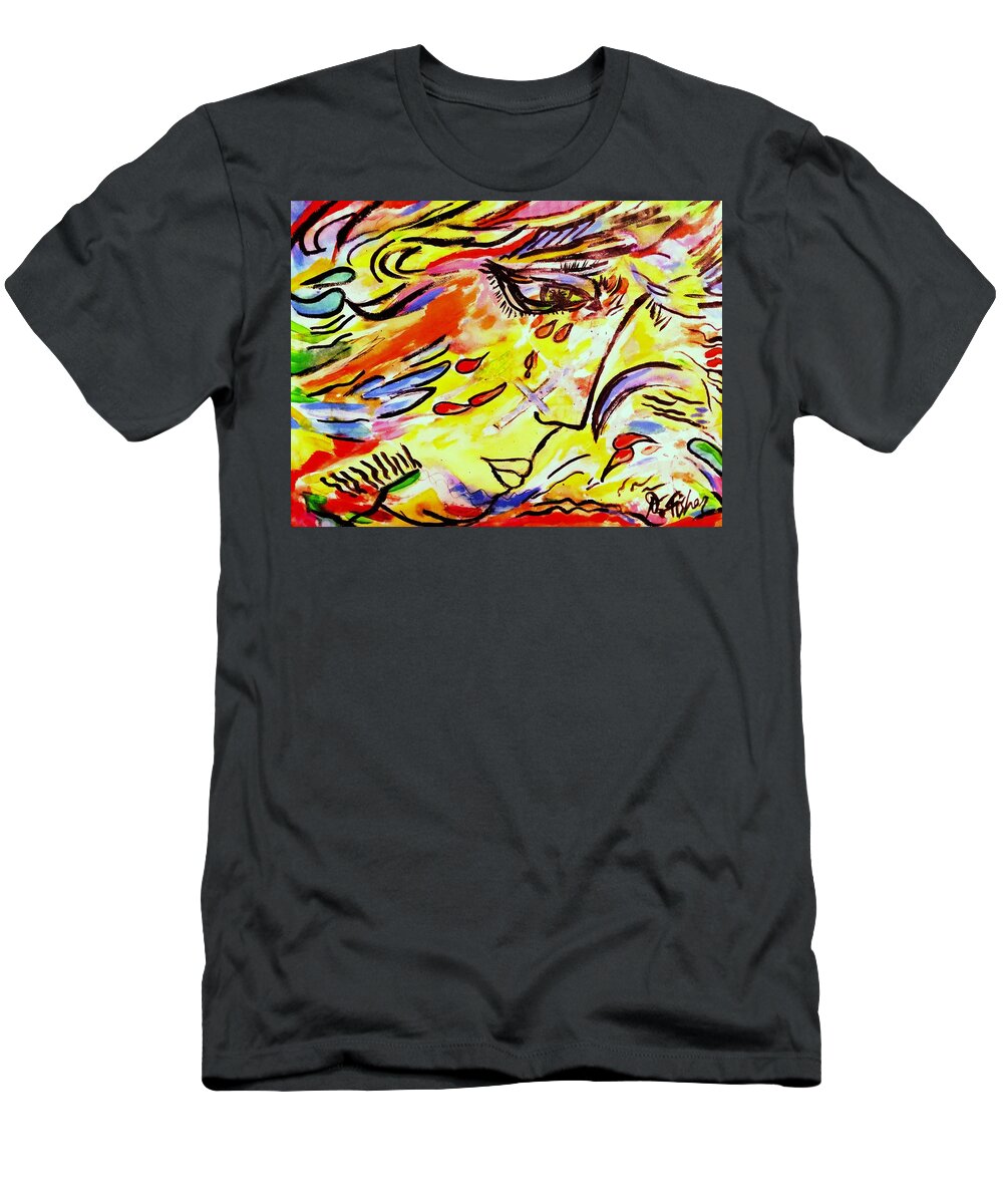 Fairy Tails T-Shirt featuring the painting Fairytails by Dawn Caravetta Fisher