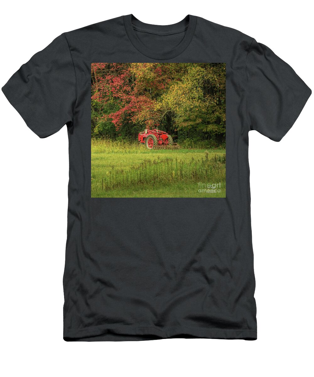 Tractor T-Shirt featuring the photograph Fall Farmall by Trey Foerster