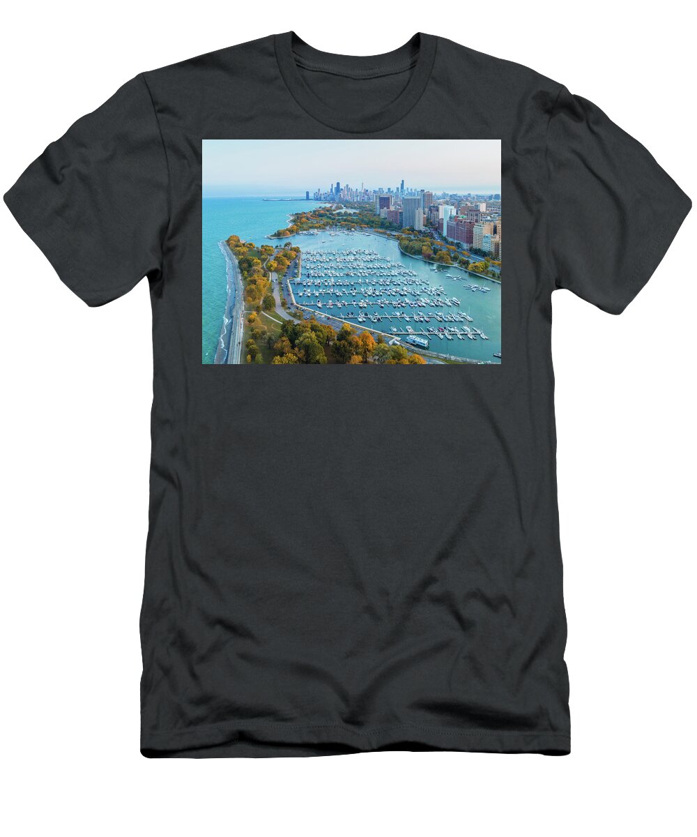 Chicago T-Shirt featuring the photograph Fall in Chicago by Bobby K
