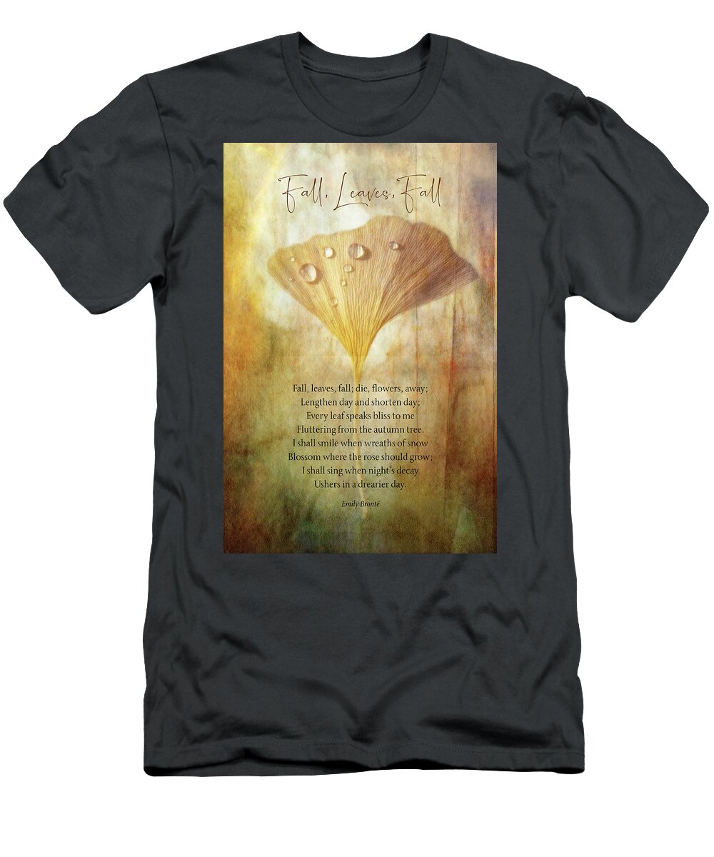 Photography T-Shirt featuring the digital art Fall, Leaves, Fall by Terry Davis