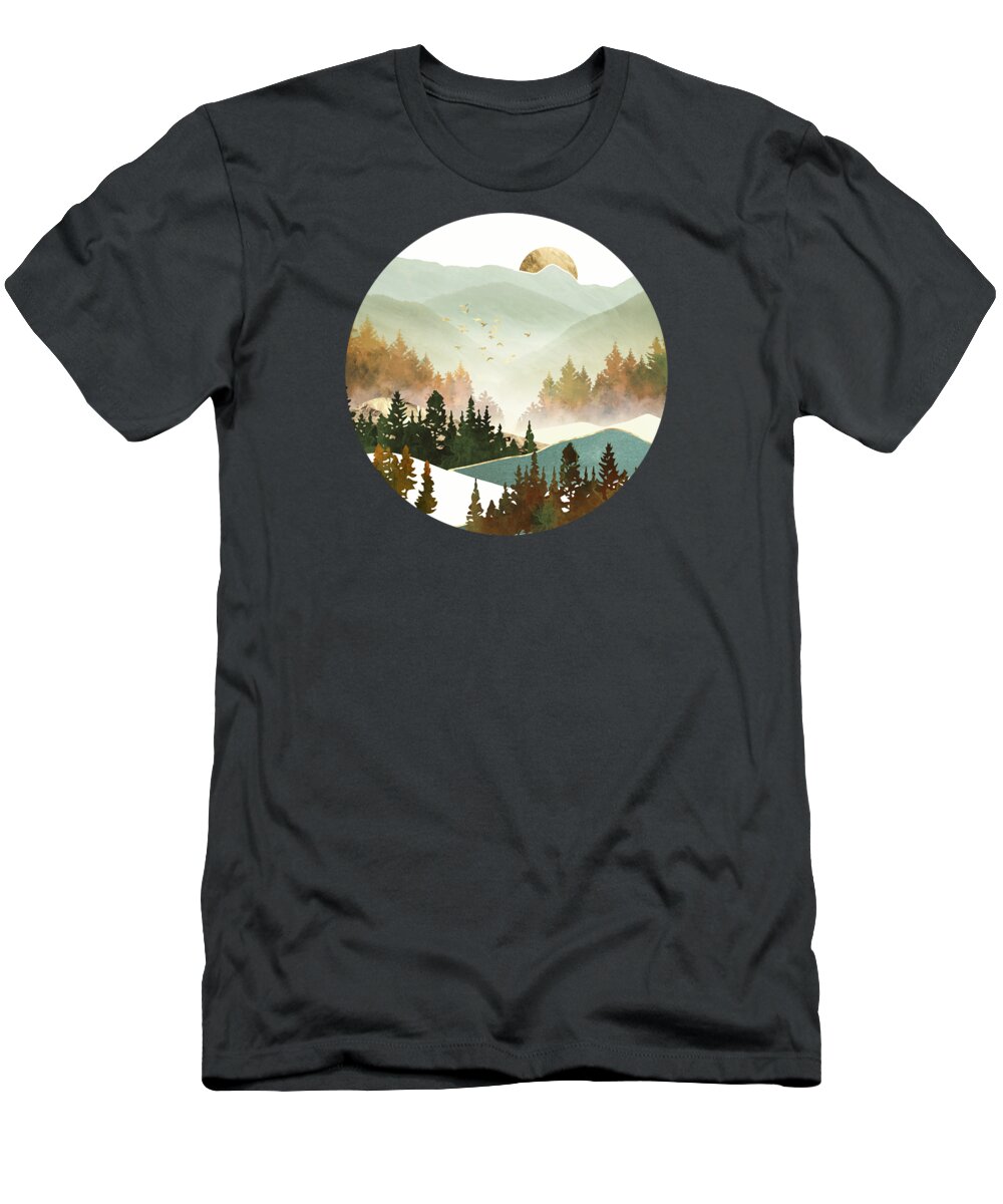 Fall T-Shirt featuring the digital art Fall Morning by Spacefrog Designs