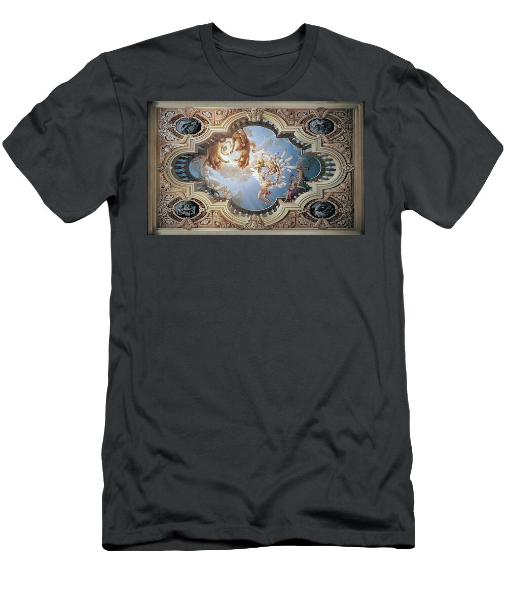 Fall Of Icarus T-Shirt featuring the painting Fall of Icarus by Kurt Wenner