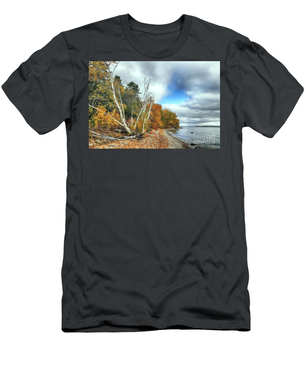 Hecla Island T-Shirt featuring the photograph Fall on Hecla Island by Teresa Zieba