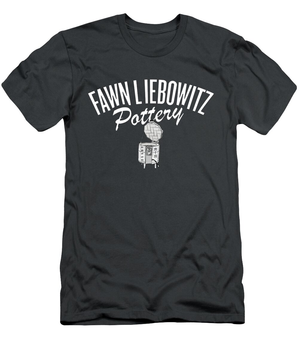Fawn Liebowitz Pottery T-Shirt featuring the drawing Fawn Liebowitz Pottery by Anastasia Hartati