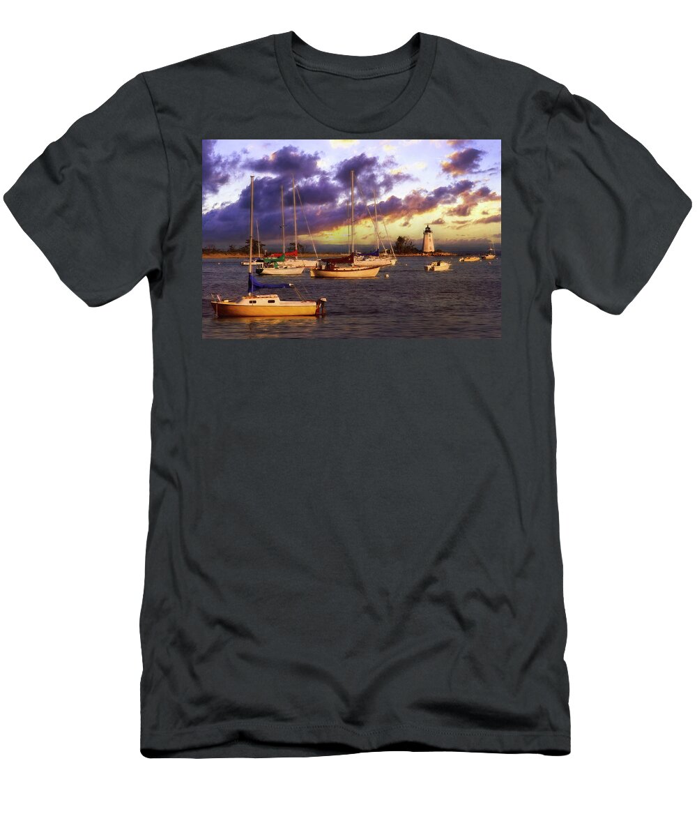 Fayerweather Island Lighthouse T-Shirt featuring the photograph Fayerweather Island Lighthouse - Bridgeport, CT by Joann Vitali