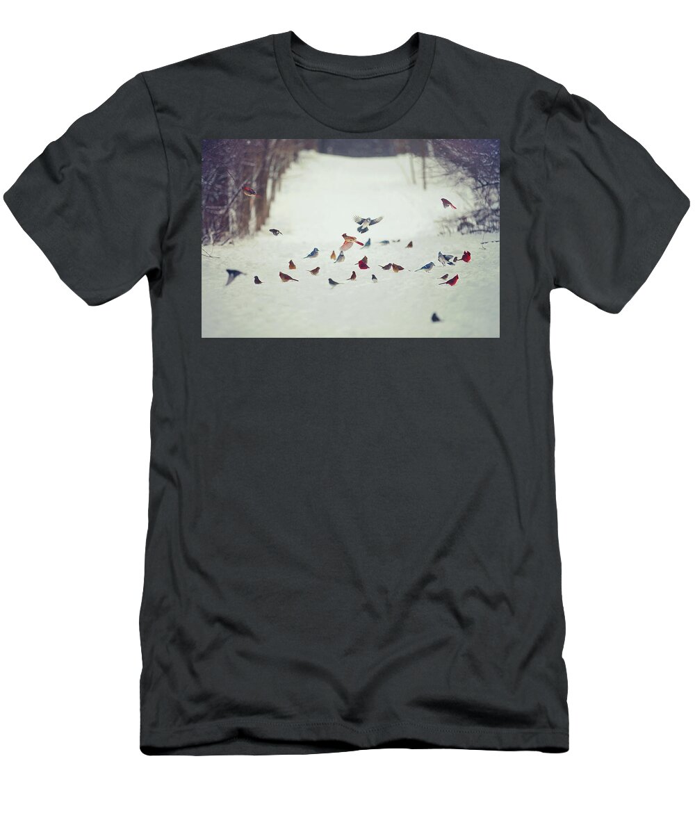 Feathered T-Shirt featuring the photograph Feathered Friends by Carrie Ann Grippo-Pike