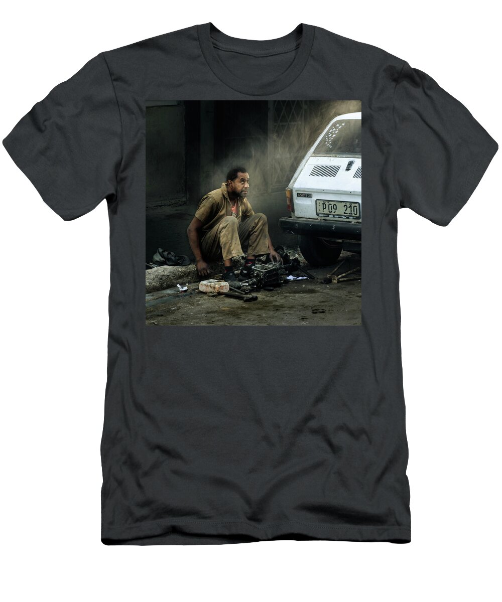 Fiat T-Shirt featuring the photograph Fiat Lux by Micah Offman
