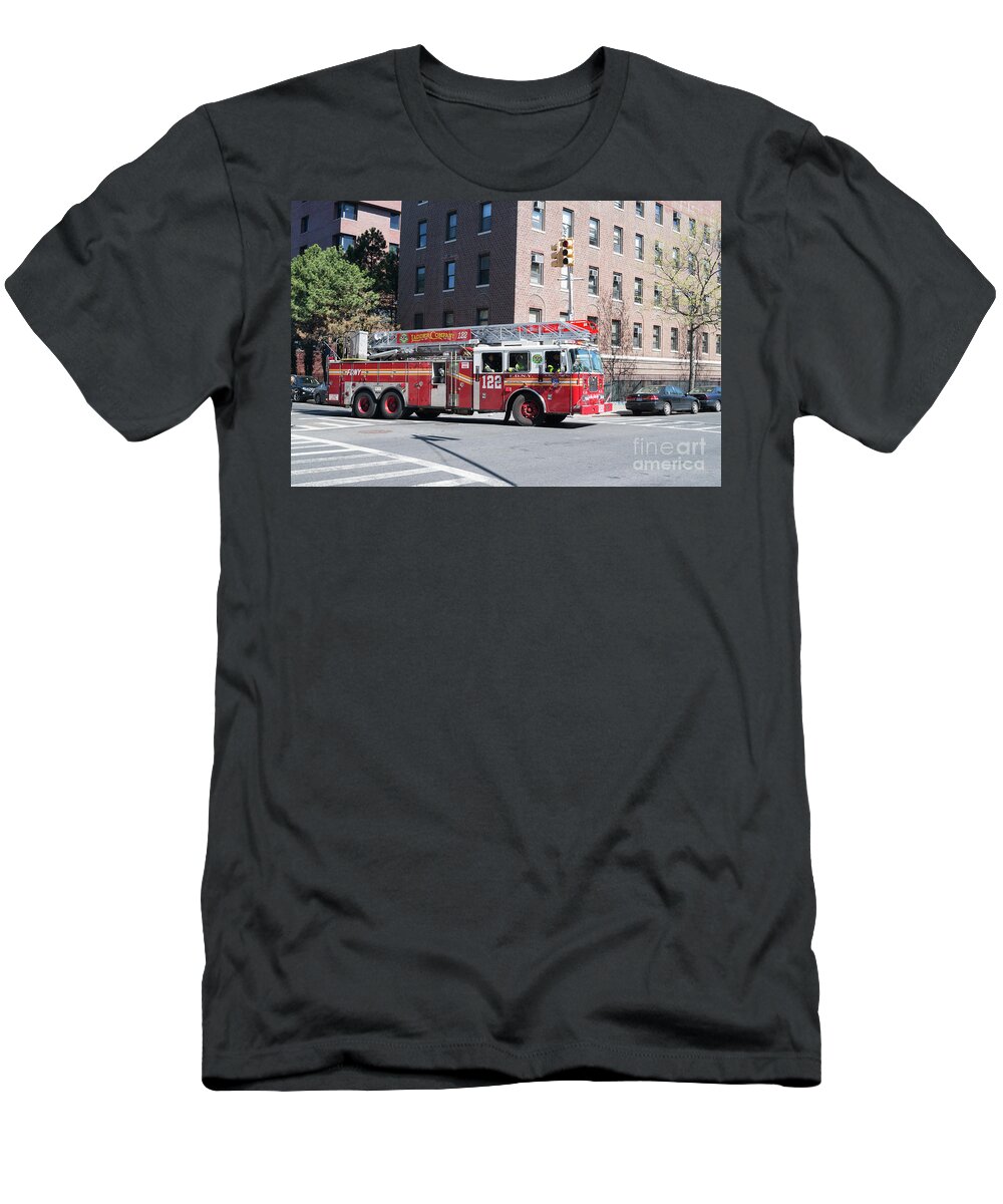 Truck T-Shirt featuring the photograph Fire Truck Brooklyn by Bryan Attewell