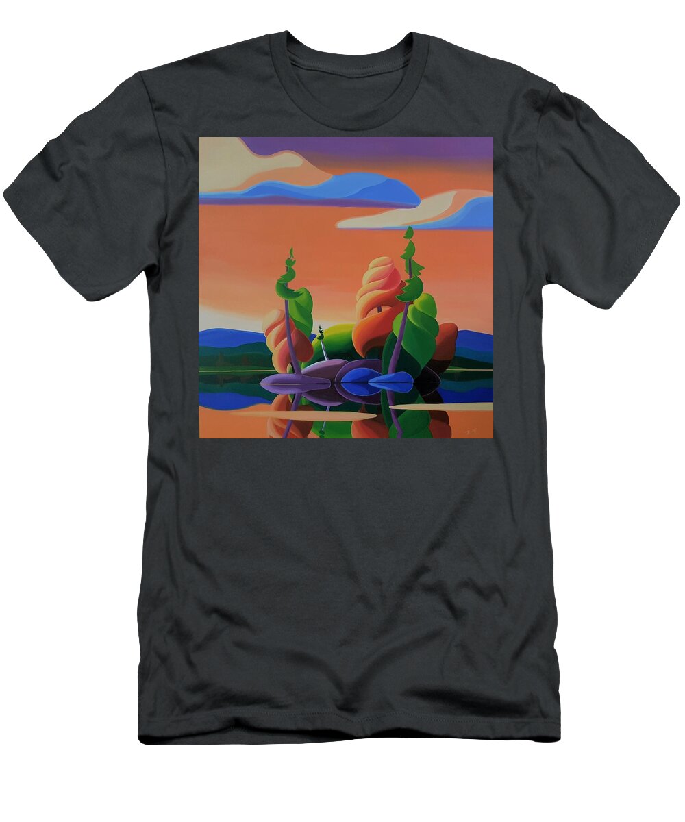 Summer T-Shirt featuring the painting First Light by Barbel Smith