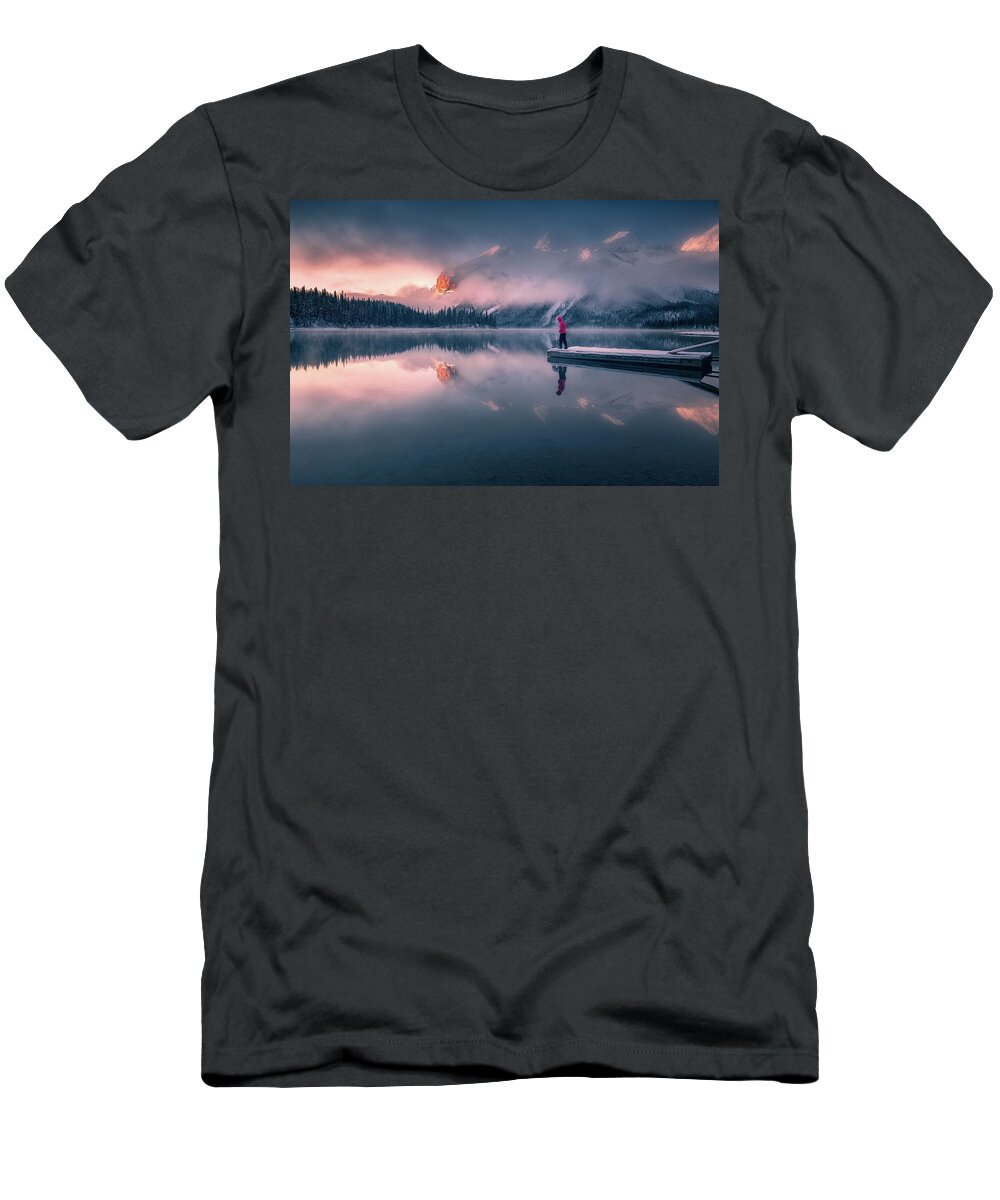 Sunrise T-Shirt featuring the photograph Fisherman Bay Sunrise by Henry w Liu