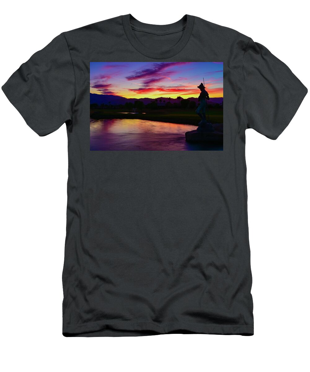 Sunset T-Shirt featuring the photograph Fishing for Sunsets by Chris Casas