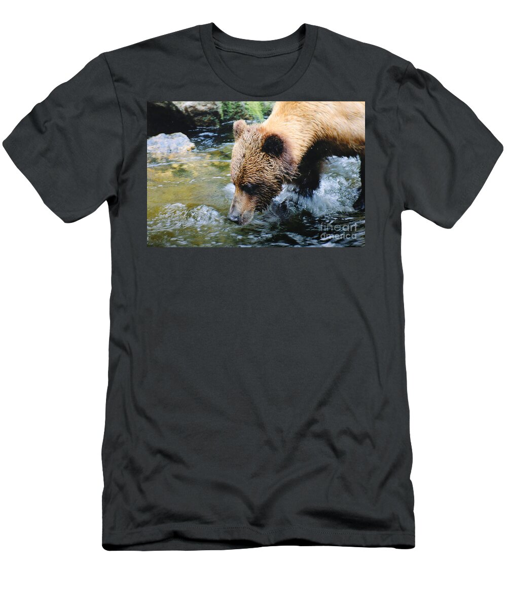 Alaska T-Shirt featuring the photograph Fishing Bear by Doug Gist