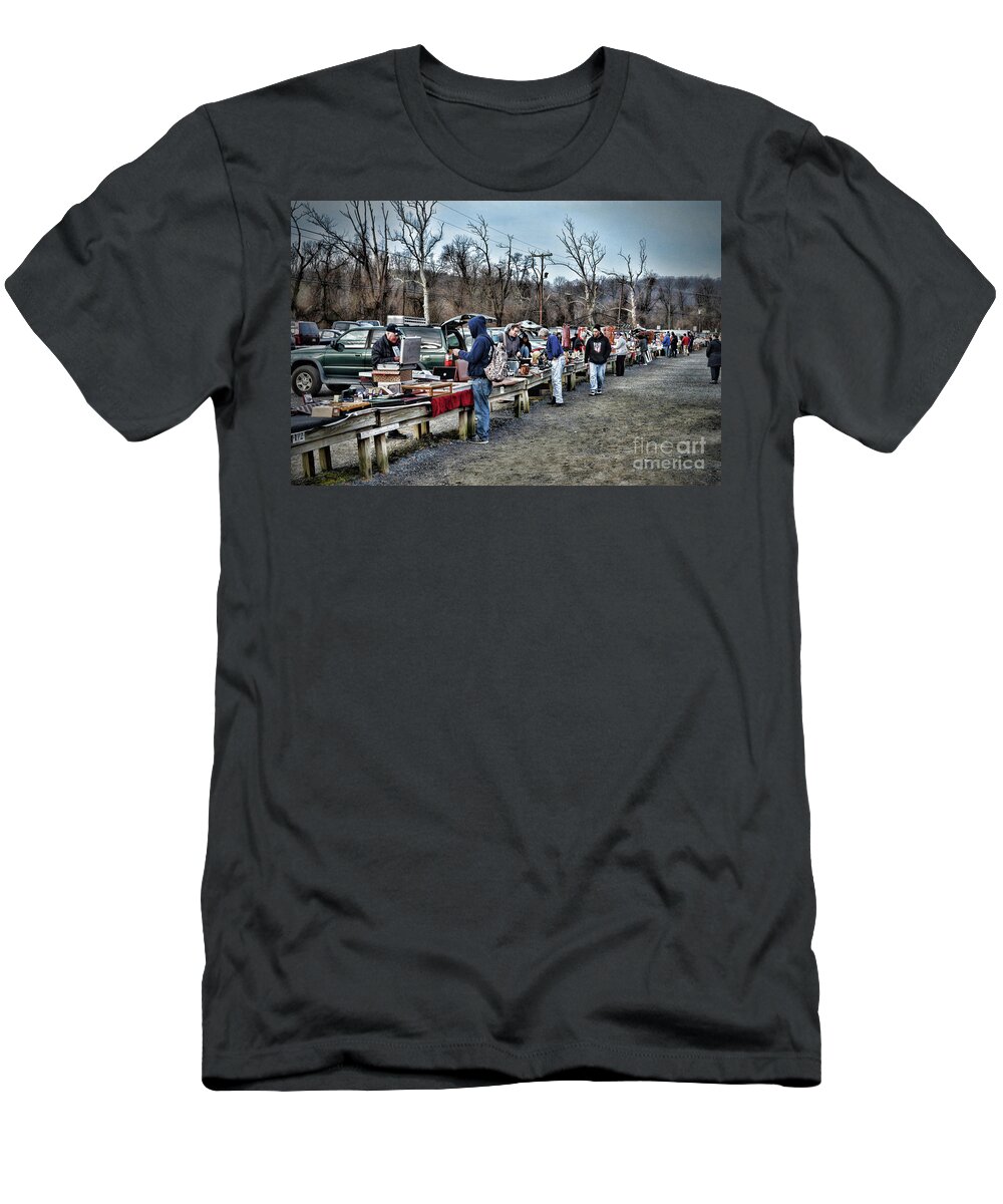 Paul Ward T-Shirt featuring the photograph Flea Market Deals by Paul Ward