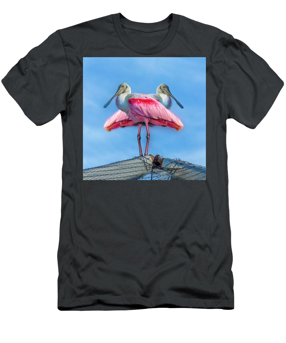 Spoonbill T-Shirt featuring the photograph Florida Keys Roseate Spoonbill by Betsy Knapp