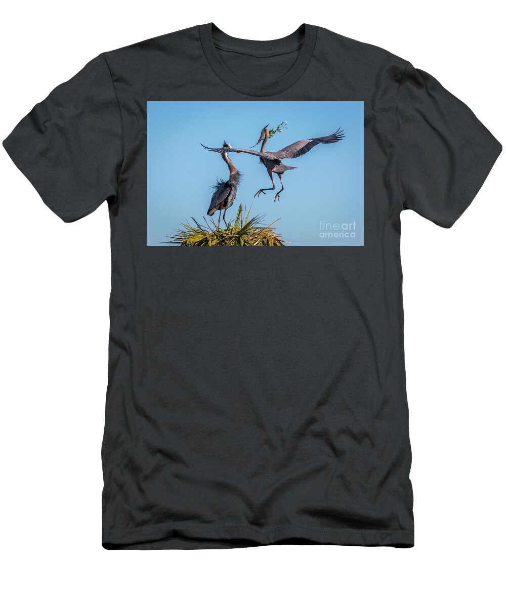 Heron T-Shirt featuring the photograph Flowers for the Bride by Tom Claud