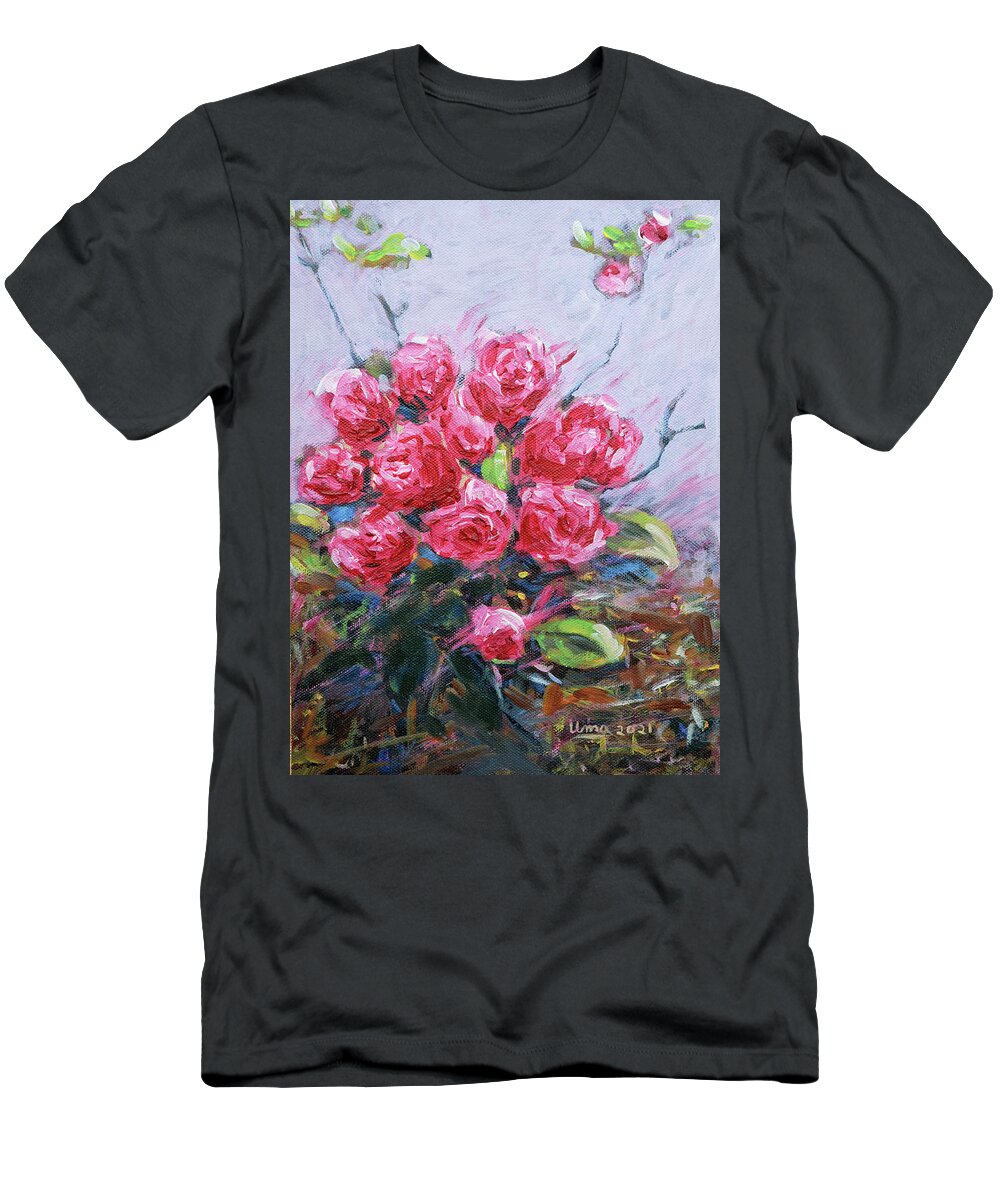 Flowers From My Garden 21 T-Shirt featuring the painting Flowers from my garden 21 by Uma Krishnamoorthy