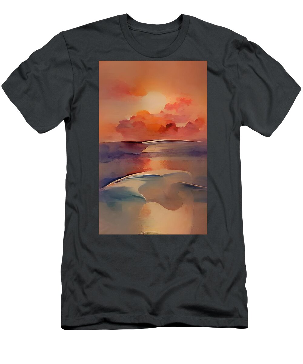  T-Shirt featuring the digital art Flyby by Rod Turner