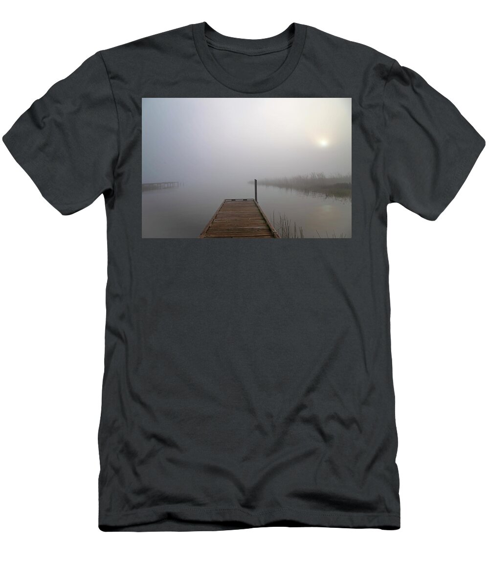 Fog T-Shirt featuring the photograph Foggy Morning by Dart Humeston