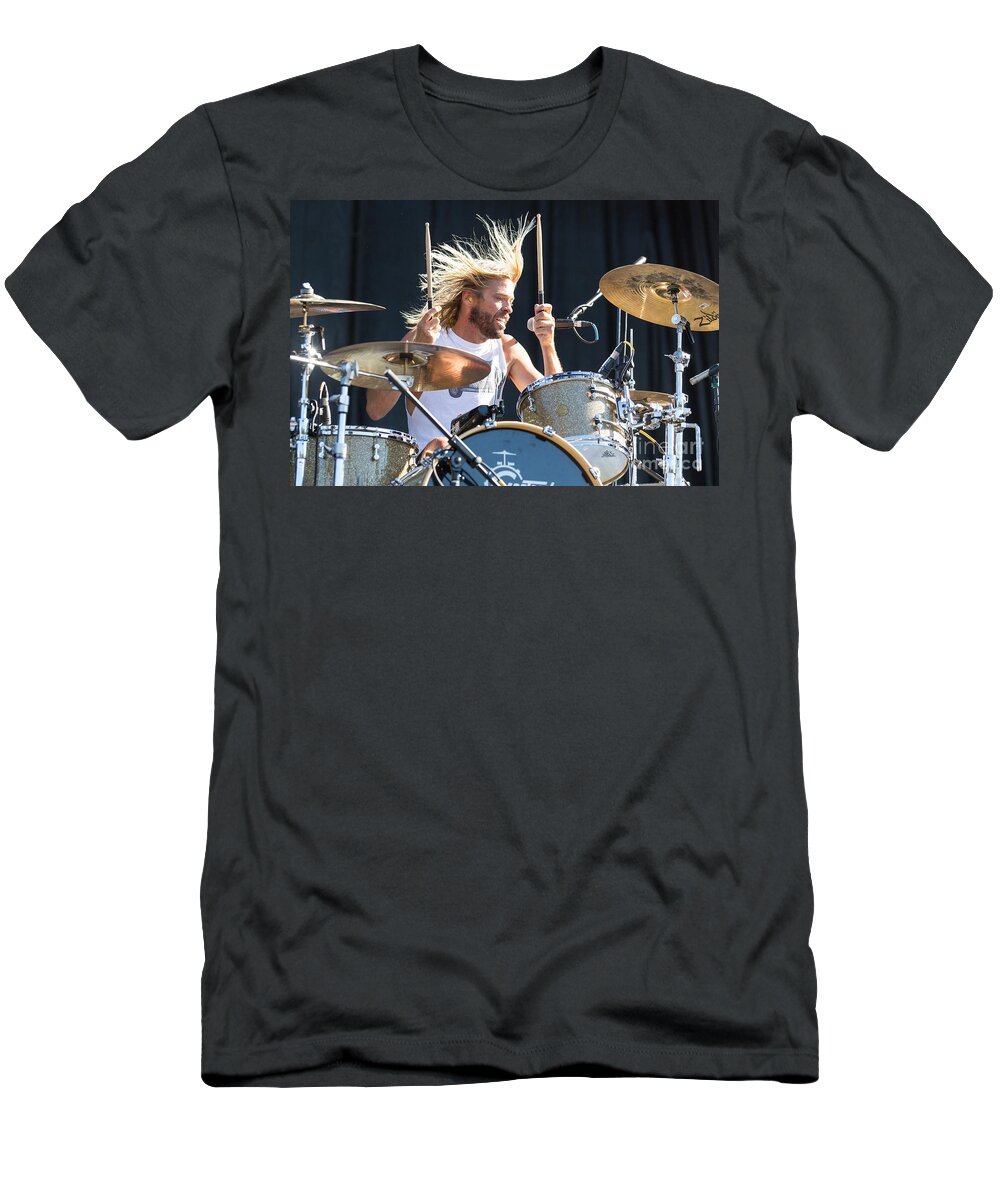 Foo T-Shirt featuring the photograph Foo Fighters Taylor Hawkins by Action
