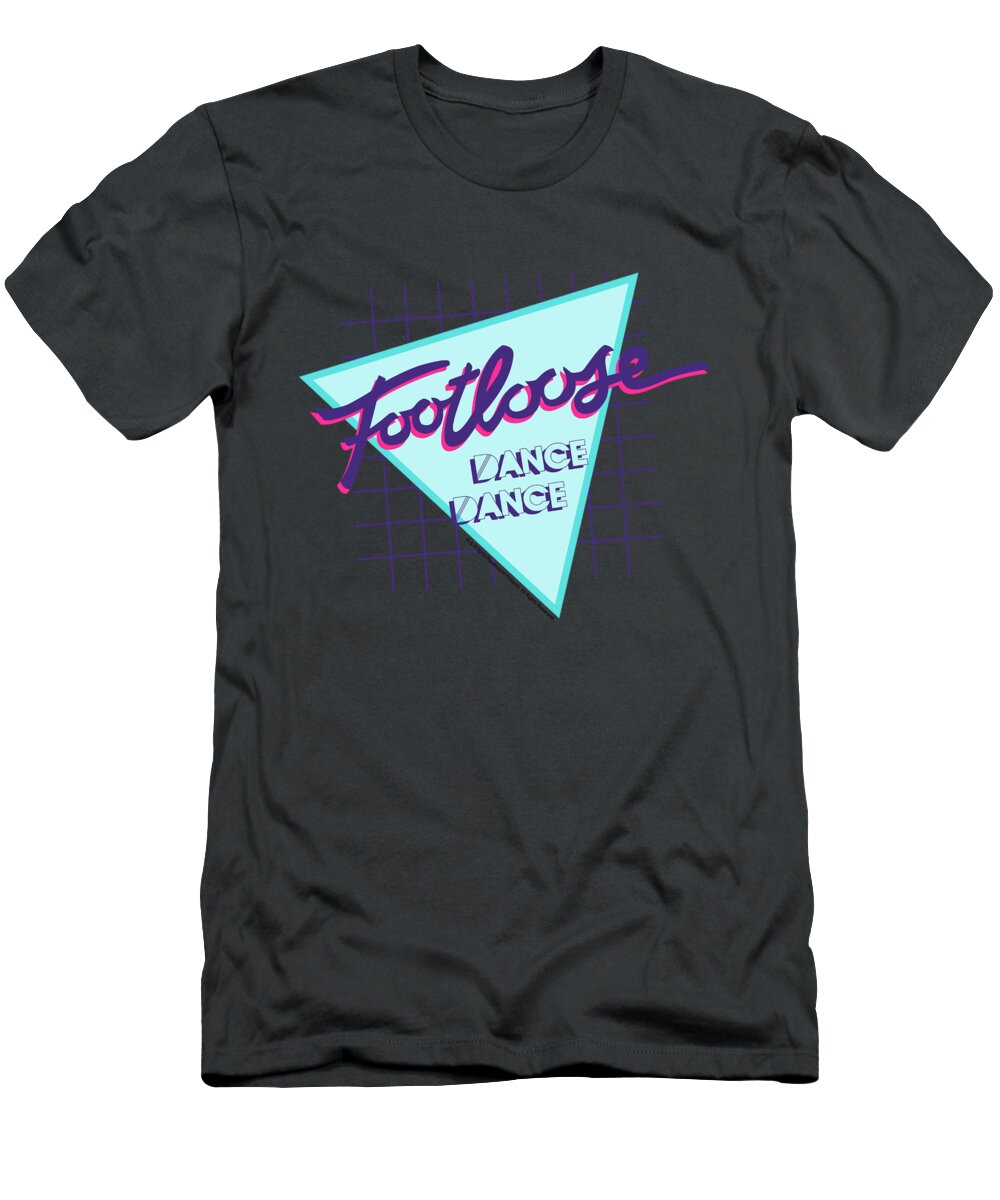 Footloose Dance Dance 80's Logo T-Shirt featuring the digital art Footloose Dance Dance 80S Logo by Raffeo Alma